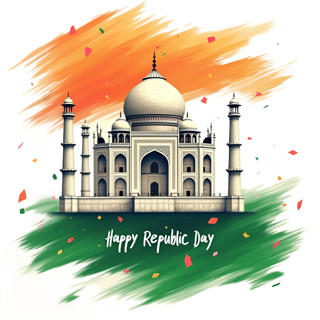 Celebrating Indian Republic Day with the Taj Mahal